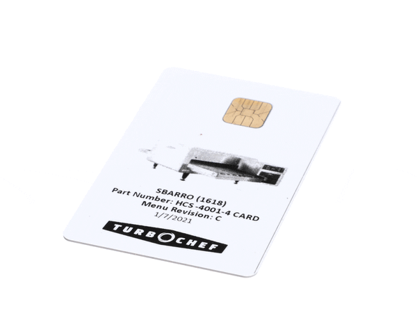 TurboChef Hcs-4001-4 Menu, Hhc 1618, Sbarro (TBCHCS-4001-4) Each