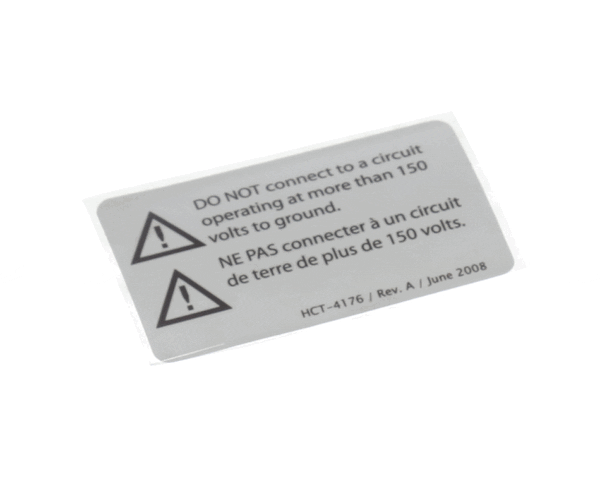 TurboChef Hct-4176 Label, Hhc 2020, Do Not Connect To Circu (TBCHCT-4176) Each