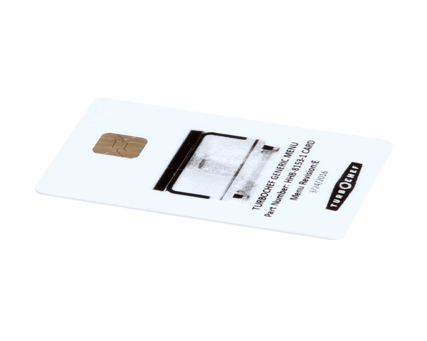 TurboChef Hhb-8153-1 Card Menu Card,Prgrmd,Hhb,Gen Mkt,Dual Temp (TBCHHB-8153-1) Each