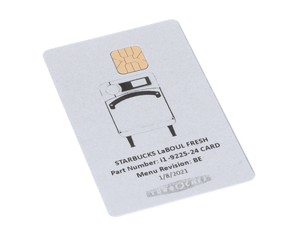 TurboChef I1-9225-24 Card Ngo, Menu, Starbucks (TBCI1-9225-24) Each