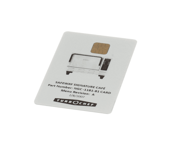 TurboChef Ngc-1181-81Card Smart Card Wegmans Sub Shop (TBCNGC-1181-81CARD) Each