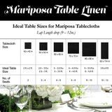 Hospeco® Mariposa Tablecloth 52x52 Black, 24/Case (HOSTL-52X52-BLACK-CS) Case of 24