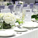 Hospeco® Mariposa Tablecloth 85x85 White, 24/Case (HOSTL-85X85-WHITE-CS) Case of 24