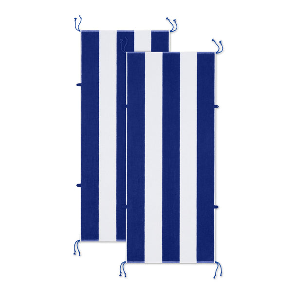 Arkwright Home Tie & Dry Beach Towel (2 Pack), 30x70 in, Dazzling Blue (P-TD-3070-BL) 2/PK