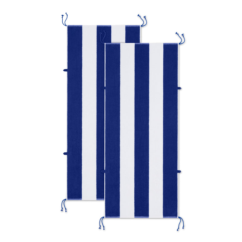 Arkwright Home Tie & Dry Beach Towel (2 Pack), 30x70 in, Dazzling Blue (P-TD-3070-BL) 2/PK