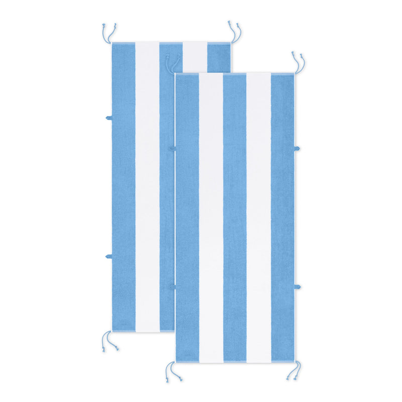 Arkwright Home Tie & Dry Beach Towel (2 Pack), 30x70 in, Dutch Canal (P-TD-3070-LB) 2/PK