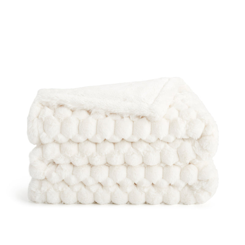 Aston & Arden Cottontail Poly Faux Fur Throw 50x70 Ivory (P-TH-FF-5070-IV) 1/EA