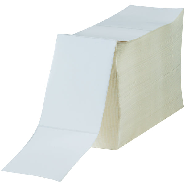 4 x 6" White Fanfold Thermal Transfer Labels, Case Of 2 Case Of 2