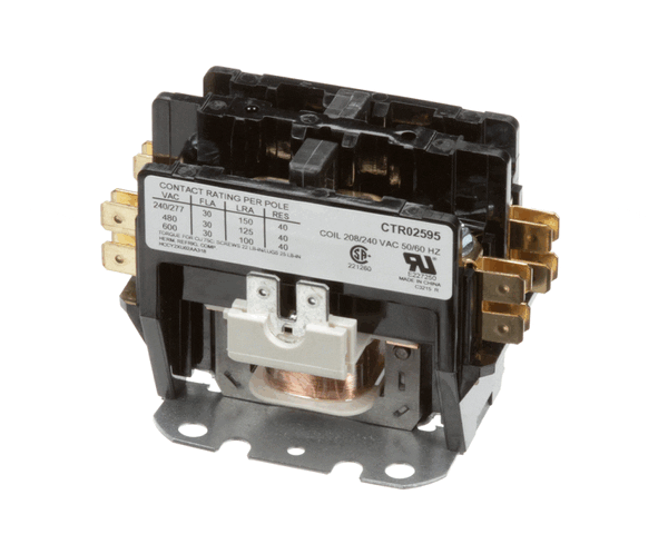Trane Ctr02595 Contactor; 2P 30A 208/240Vac (TRNCTR02595) Each