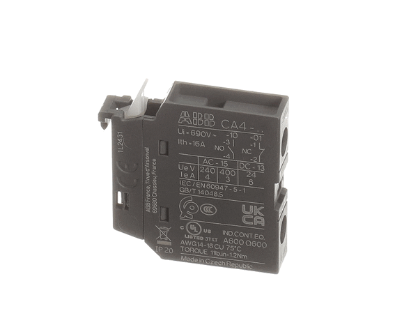 Trane Ctr03258 Contactor; Cont, Aux Cont Blk, Front, 1 (TRNCTR03258) Each