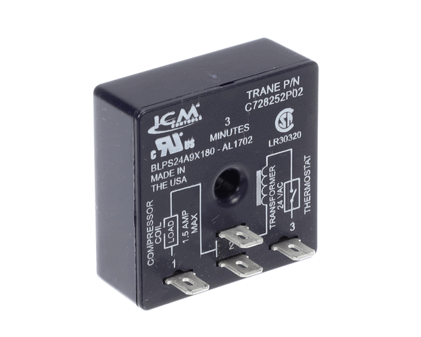 Trane Rly01634 Relay; Time Delay, Sp, 3 Min, .5 Amp, 24 (TRNRLY01634) Each