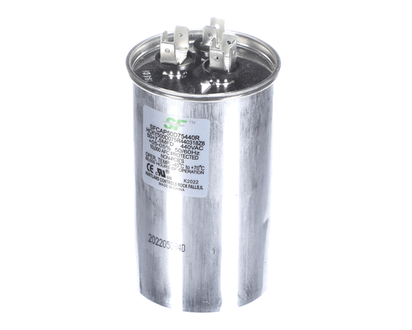 Trane Sfcap50D75440R Capacitor; 50+7.5Mfd 370/440V Round Run (TRNSFCAP50D75440R) Each