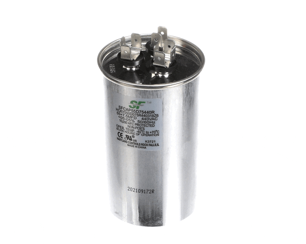 Trane Sfcap55D75440R Capacitor; 55+7.5Mfd 370/440V Round Run (TRNSFCAP55D75440R) Each