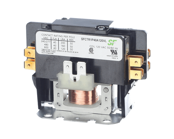 Trane Sfctr1P40A120Vl Contactor; 1P 40A 120Vac / Lugs (TRNSFCTR1P40A120VL) Each
