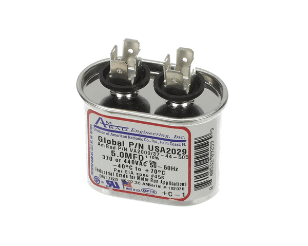 Trane Usa2029 Capacitor; 5Mfd 370/440V Oval Usa Made (TRNUSA2029) Each