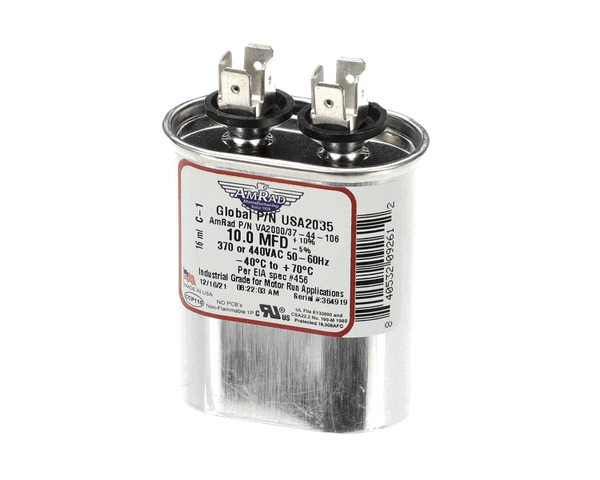 Trane Usa2035 Capacitor; 10Mfd 370/440V Oval Usa Made (TRNUSA2035) Each