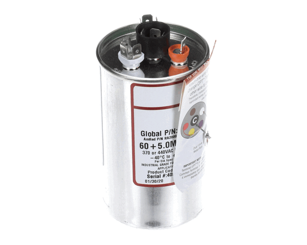 Trane Usa2220B Capacitor; 60/5Mfd 370/440V Rnd Usa Made (TRNUSA2220B) Each