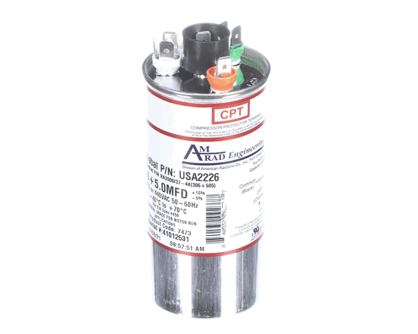 Trane Usa2226 Capacitor; 30/5Mfd 370/440V Rnd Usa Made (TRNUSA2226) Each