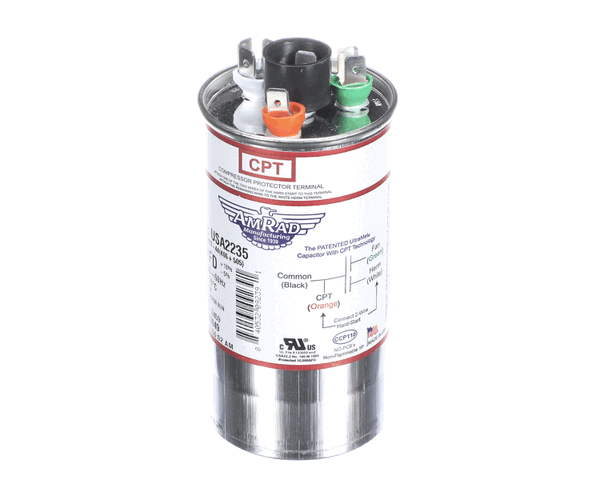 Trane Usa2235 Capacitor; 40/5Mfd 370/440V Rnd Usa Made (TRNUSA2235) Each
