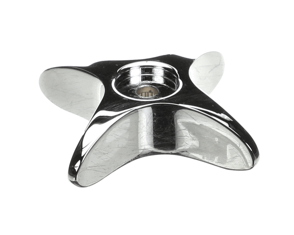 T&S Brass 002521-45Ns 4-Arm Kitchen Handle, Chrome-Plated (TS002521-45NS) Each