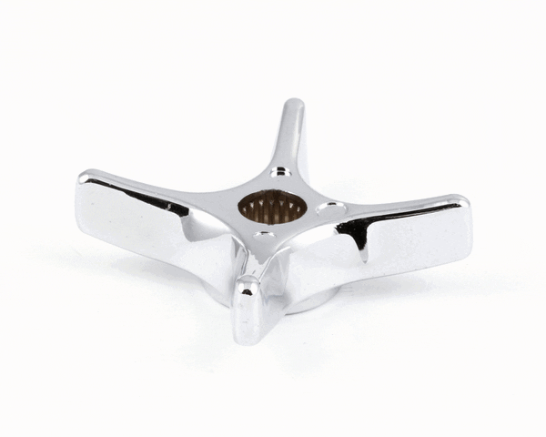 T&S Brass 002521-45 4-Arm Kitchen Handle, Chrome-Plated (TS002521-45) Each