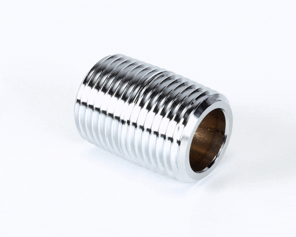 T&S Brass 002534-25 1/2 Npt Close Nipple (Chrome Plated) (TS002534-25) Each