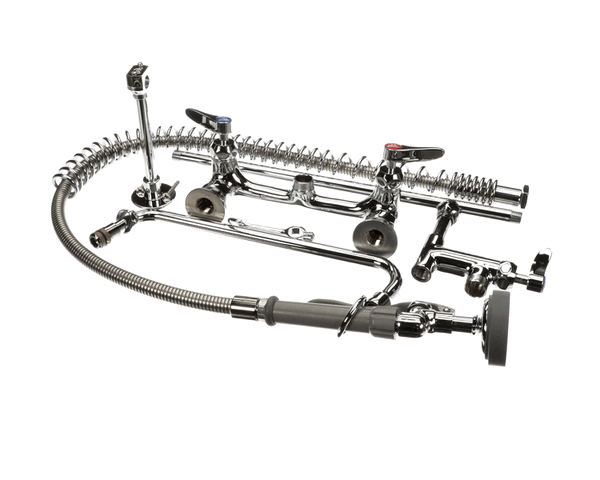 T&S Brass B-0133-12-Cr-B Pre-Rinse Unit W/ Ceramas & Wall Bracket (TSB-0133-12-CR-B) Each