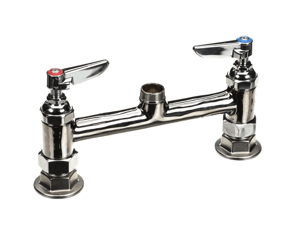 T&S Brass B-0220-Lncc Double Pantry Swivel Base Faucet, Deck M (TSB-0220-LNCC) Each