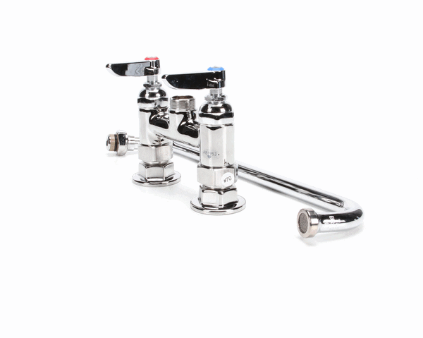 T&S Brass B-0225 Double Pantry Faucet, Deck Mount, 4 Cent (TSB-0225) Each