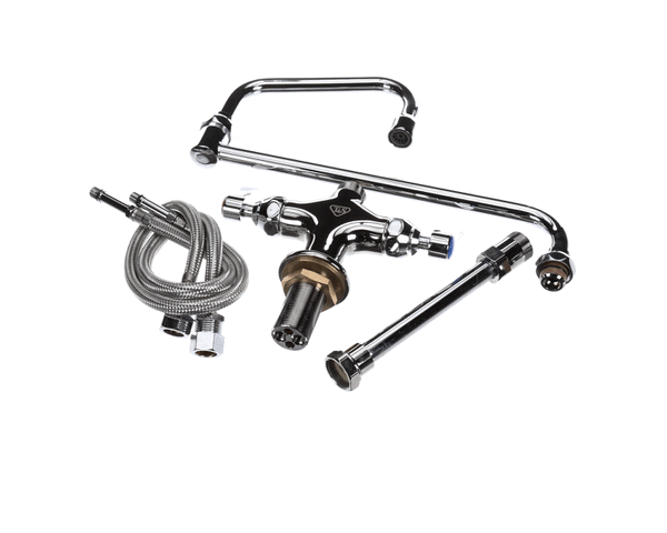 T&S Brass B-0268-02 Dual Pantry Faucet, Single Hole Base, El (TSB-0268-02) Each