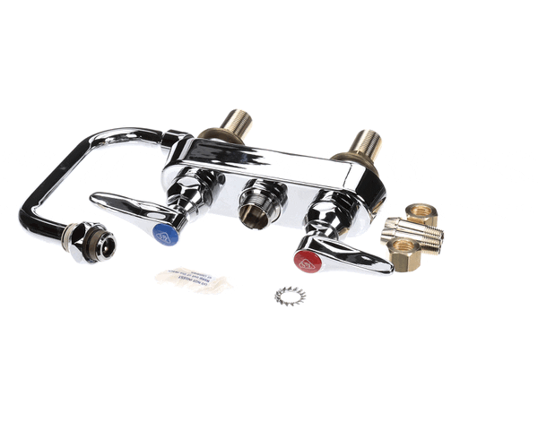 T&S Brass B-1110-Xs Workboard Faucet, Deck Mount, 4 Centers, (TSB-1110-XS) Each
