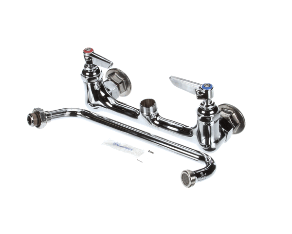 T&S Brass B-2342 Double Pantry Faucet, Wall Mount, 8 Cent (TSB-2342) Each