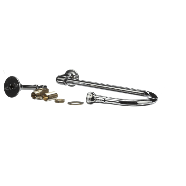 T&S Brass B-2456-W Wall Mount Elbow, 123X Rigid Gooseneck, (TSB-2456-W) Each
