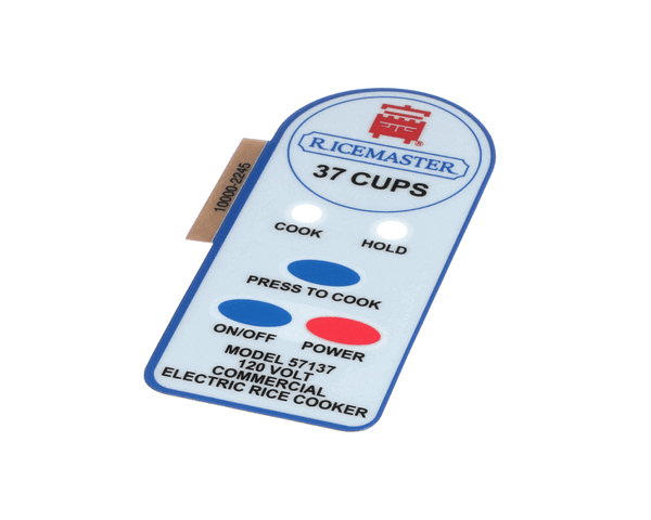 Town Food Service 57137-L Control Housing Label (TWN57137-L) Each