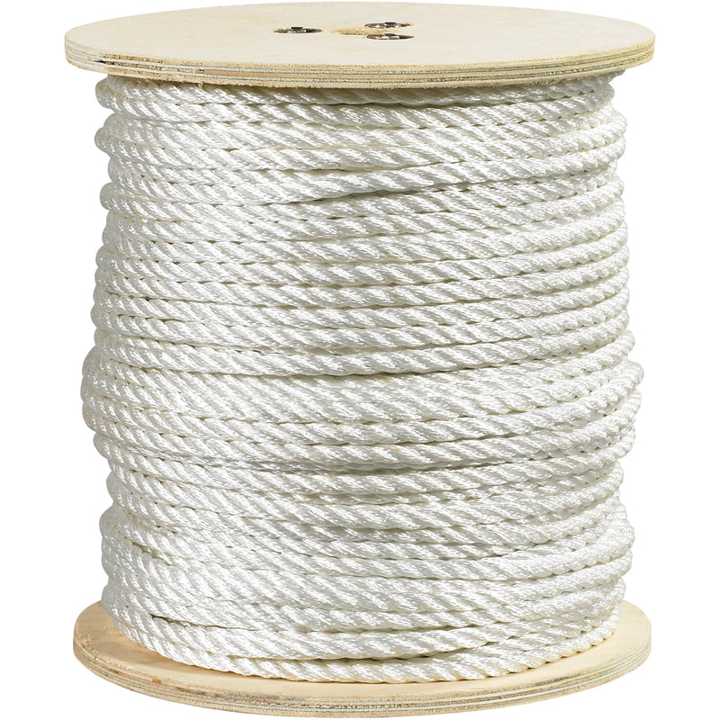 1/4", 1,320 lb, White Twisted Polyester Rope Each