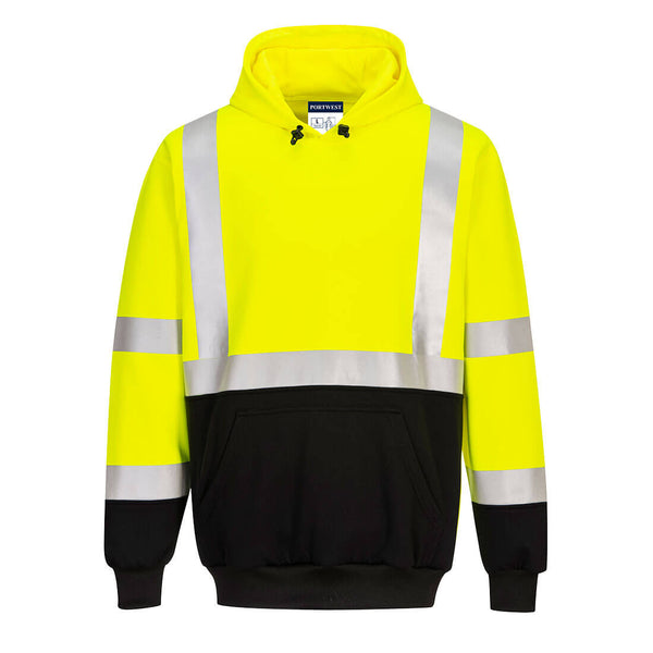 Portwest® Hi-Vis Contrast Hoodie , Yellow/Black, Size XXL (UB324YBRXXL) Each