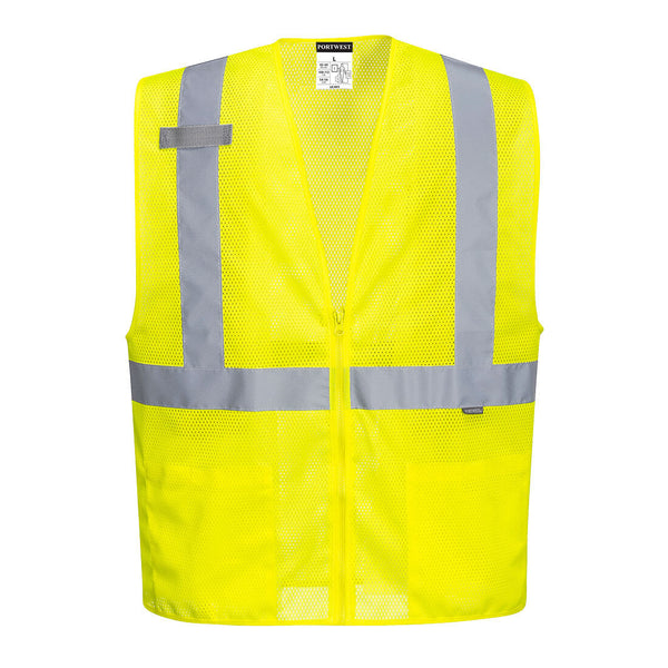 Portwest® Economy Hi-Vis Band and Brace Zipped Vest , Yellow, Size M (UC493YERM) Each