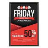 MT Displays Snap Frame 24'' X 36''  Poster Size 1" Black Color Profile, Mitred Corner (UCN255B024x2990) Each