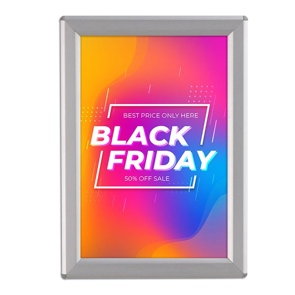 Opti Frame 5'' X 7''  Poster Size 0,55" Silver Color Profile, Mitred Corner, Without Back Support (UCP145N057X2000) Each