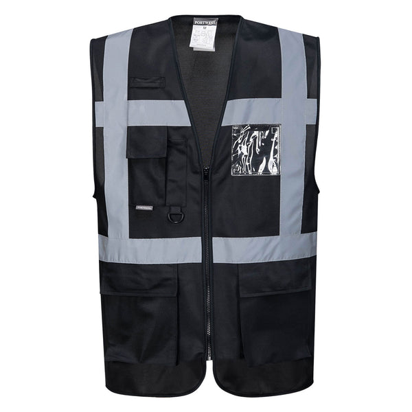 Portwest® Iona Enhanced Executive Vest , Black, Size XL (UF476BKRXL) Each