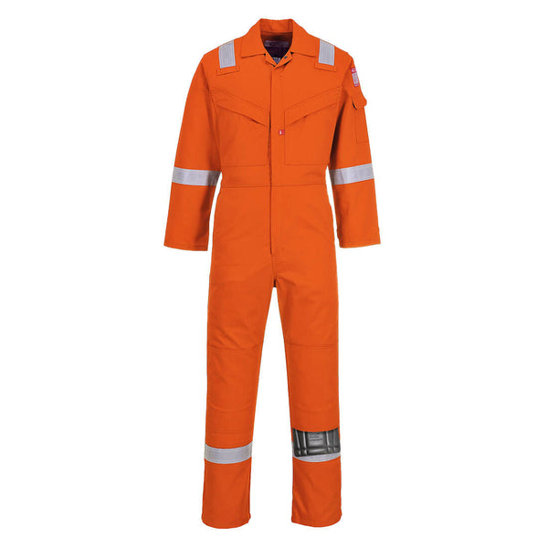 Portwest® Bizflame Work Super Lightweight Anti-Static FR Coverall, Orange, Size XXL (UFR21ORRXXL) Each