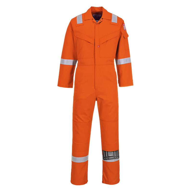 Portwest® Bizflame Work Super Lightweight Anti-Static FR Coverall, Orange, Size XXL (UFR21ORRXXL) Each