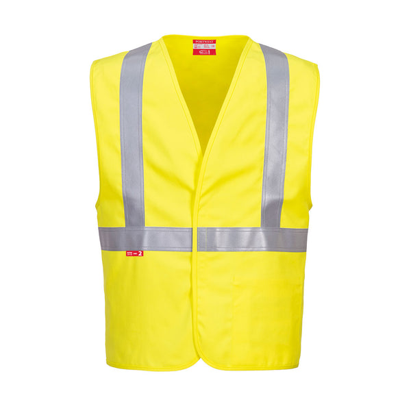 Portwest® Bizflame 88/12 Hi-Vis FR Woven Vest, Yellow, Size XXL (UFR23YERXXL) Each