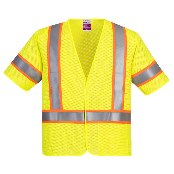Portwest® Modaflame Hi-Vis Class 3 FR Mesh Vest, Yellow, Size M (UFR24YERM) Each