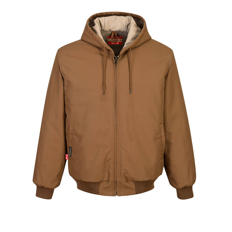 Portwest® DuraDuck Flame Quilt Lined FR Jacket, Brown, Size XL (UFR48BRRXL) Each