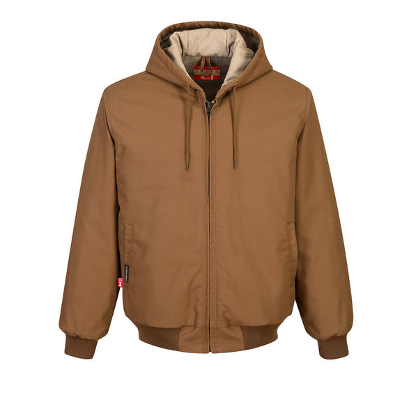 Portwest® DuraDuck Flame Quilt Lined FR Jacket, Brown, Size XXL (UFR48BRRXXL) Each