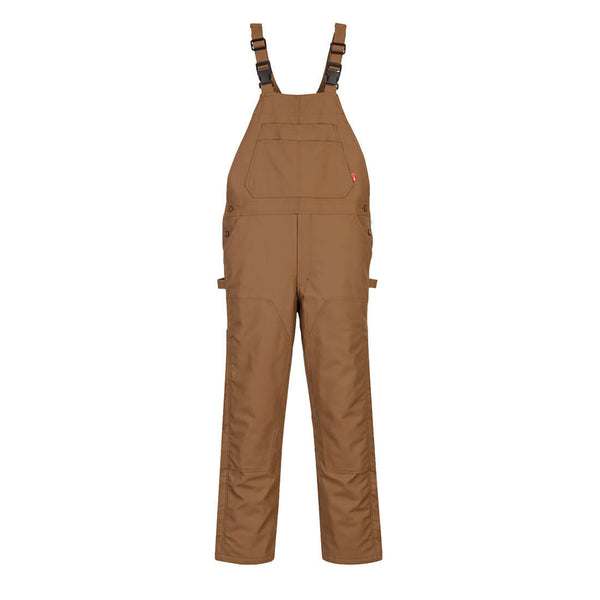 Portwest® DuraDuck Flame Quilt Lined FR Bib Overall, Brown, Size M (UFR49BRRM) Each
