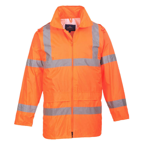Portwest® Hi-Vis Rain Traffic Jacket , Orange, Size M (UH440ORRM) Each