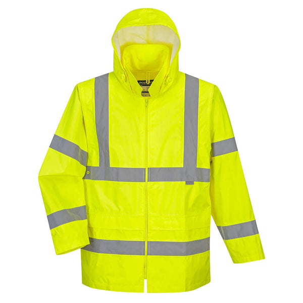 Portwest® Hi-Vis Rain Traffic Jacket , Yellow, Size XXXL (UH440YERXXXL) Each