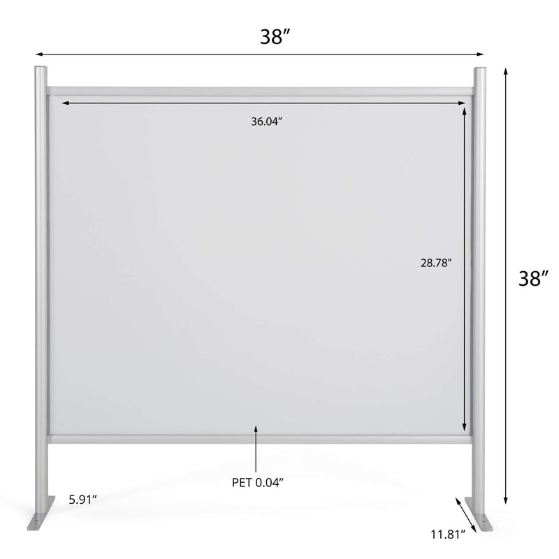 MT Displays Budget Clear Hygiene Barrier 38"X38" (UHBBN03838X2000) Each